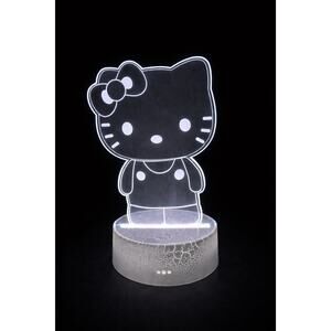 Kitty Cartoon Kawaii 3D LED Acrylic Night Light Touch Sensor 7 Color 7.5”
